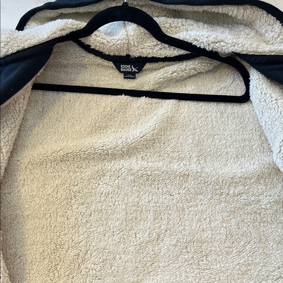 Eddie Bauer Dark Blue Sherpa Hooded Sweatshirt - Picture 5 of 5